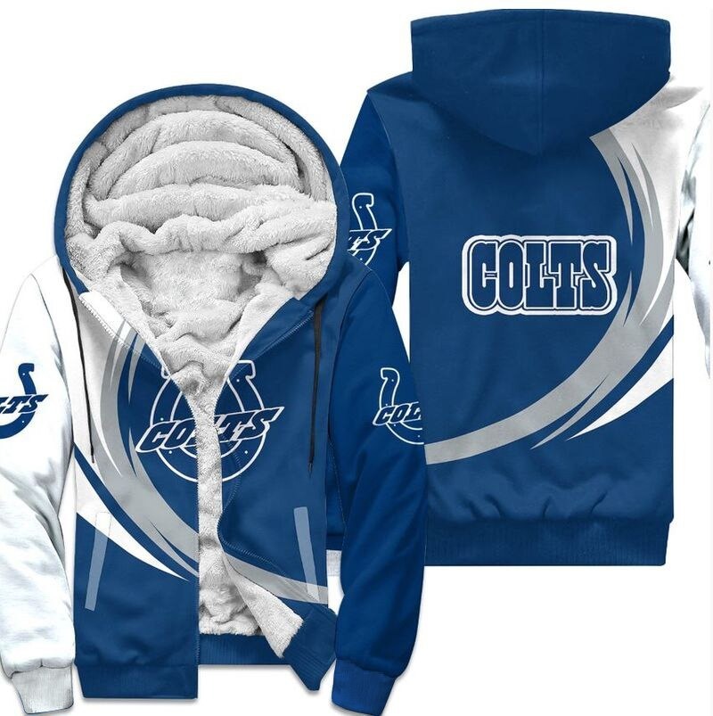 Indianapolis Colts Fleece Jacket 3D curve great fleece hoodie -Jack ...