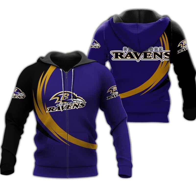 Baltimore Ravens Hoodie curve graphic gift for men -Jack sport shop