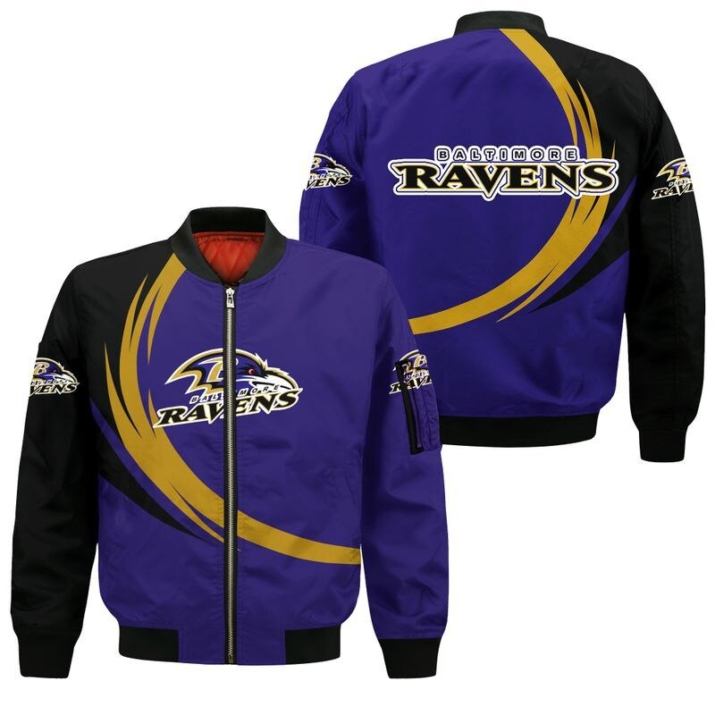 Baltimore Ravens Bomber Jacket graphic curve -Jack sport shop