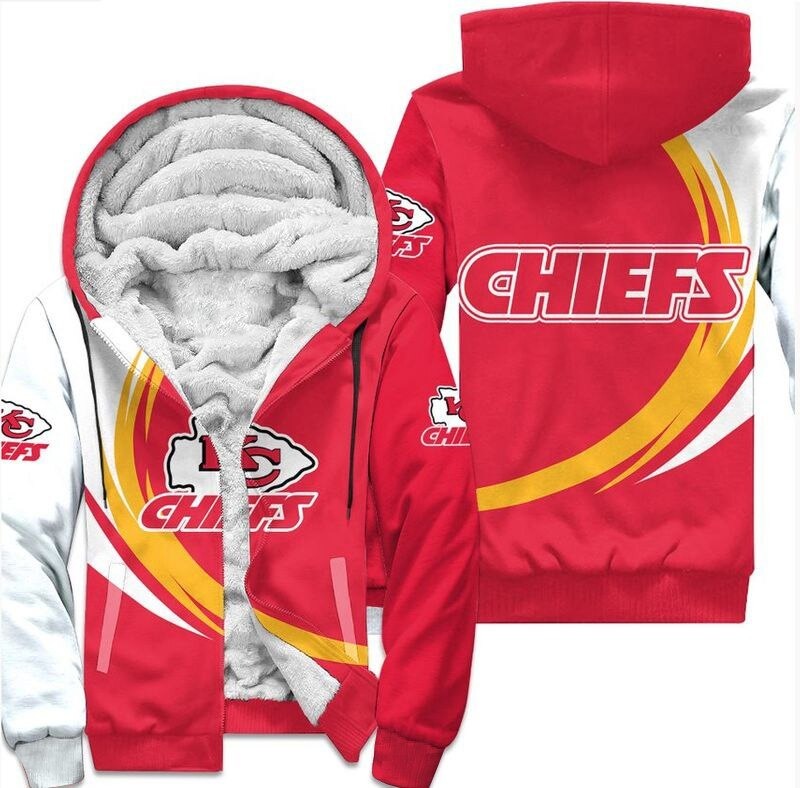 Kansas City Chiefs Fleece Jacket 3D curve great fleece hoodie -Jack sport shop