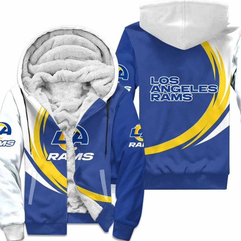 Los Angeles Rams Fleece Jacket 3D curve great fleece hoodie -Jack sport ...