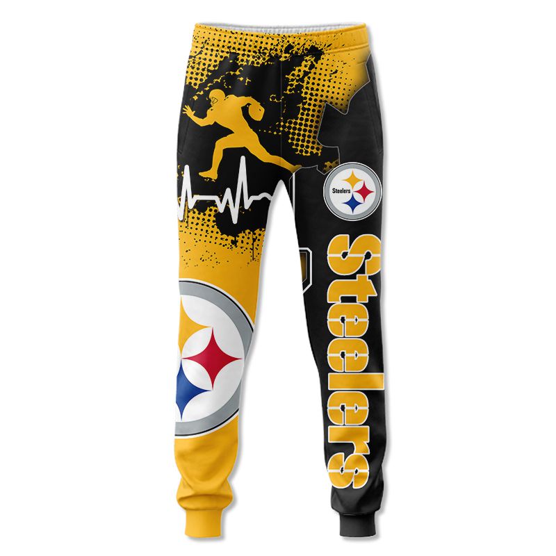 Pittsburgh Steelers Sweatpants graphic heart ECG line -Jack sport shop