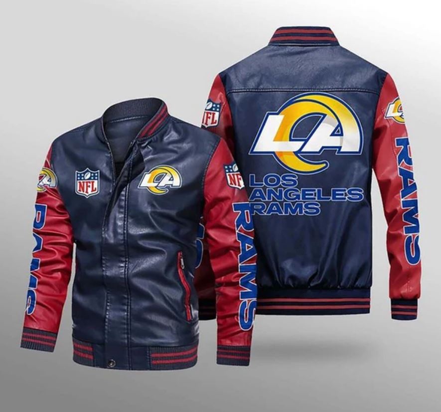 Los Angeles Rams Leather Jacket Gift for fans -Jack sport shop