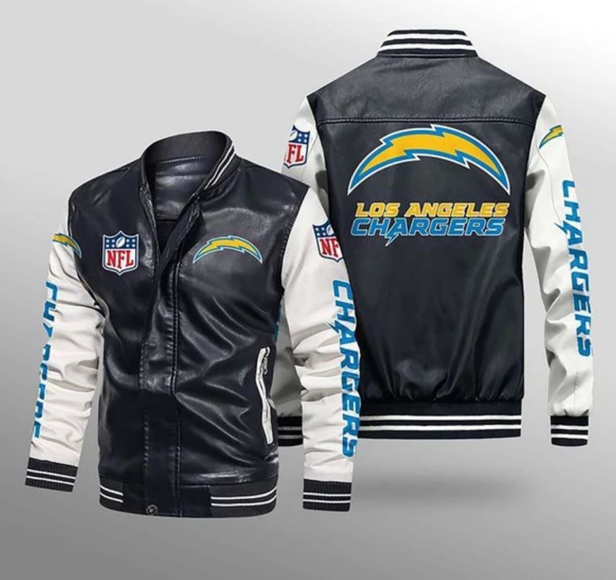 Los Angeles Chargers Leather Jacket Gift for fans -Jack sport shop
