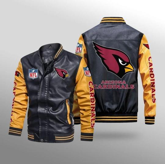 Arizona Cardinals Leather Jacket Gift for fans -Jack sport shop