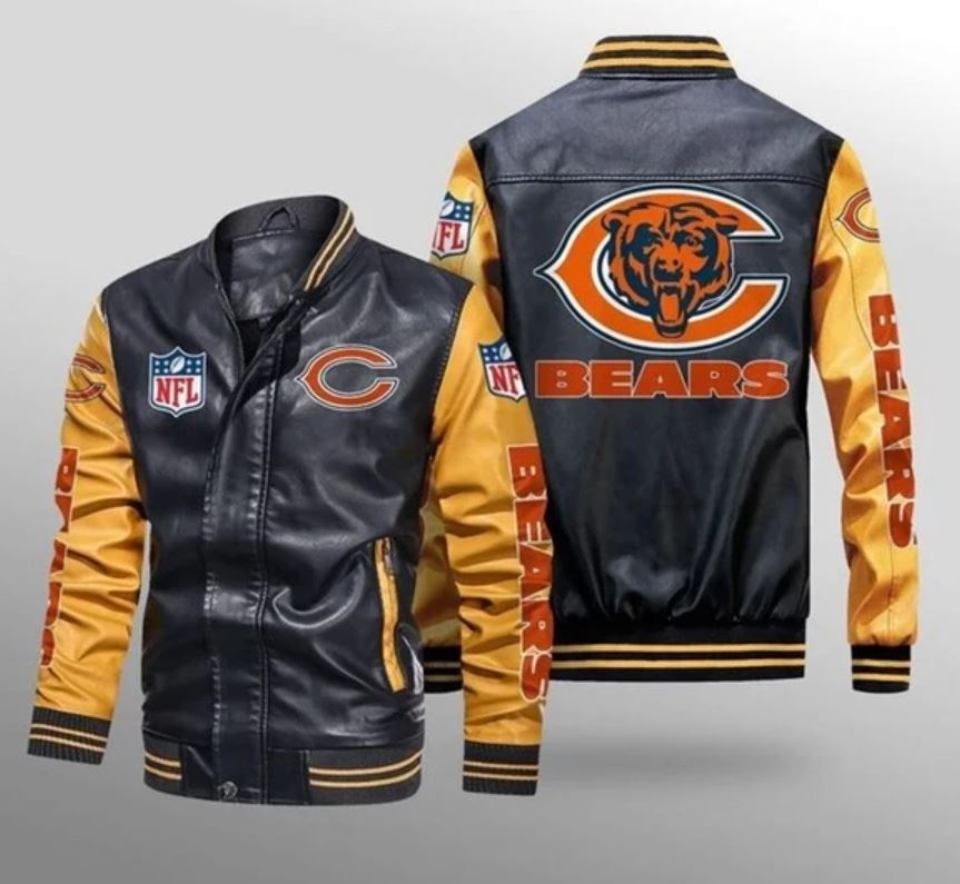 Chicago Blackhawks Leather Bomber Jacket Best Gift For Men And Women Fans