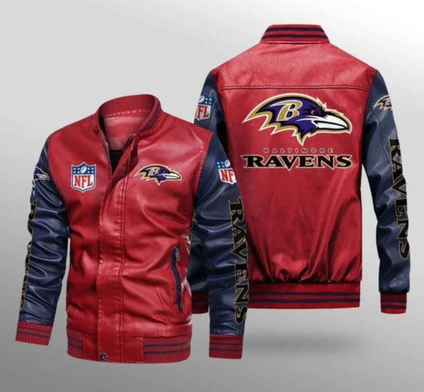 Baltimore Ravens Leather Jackets Gift for fans -Jack sport shop