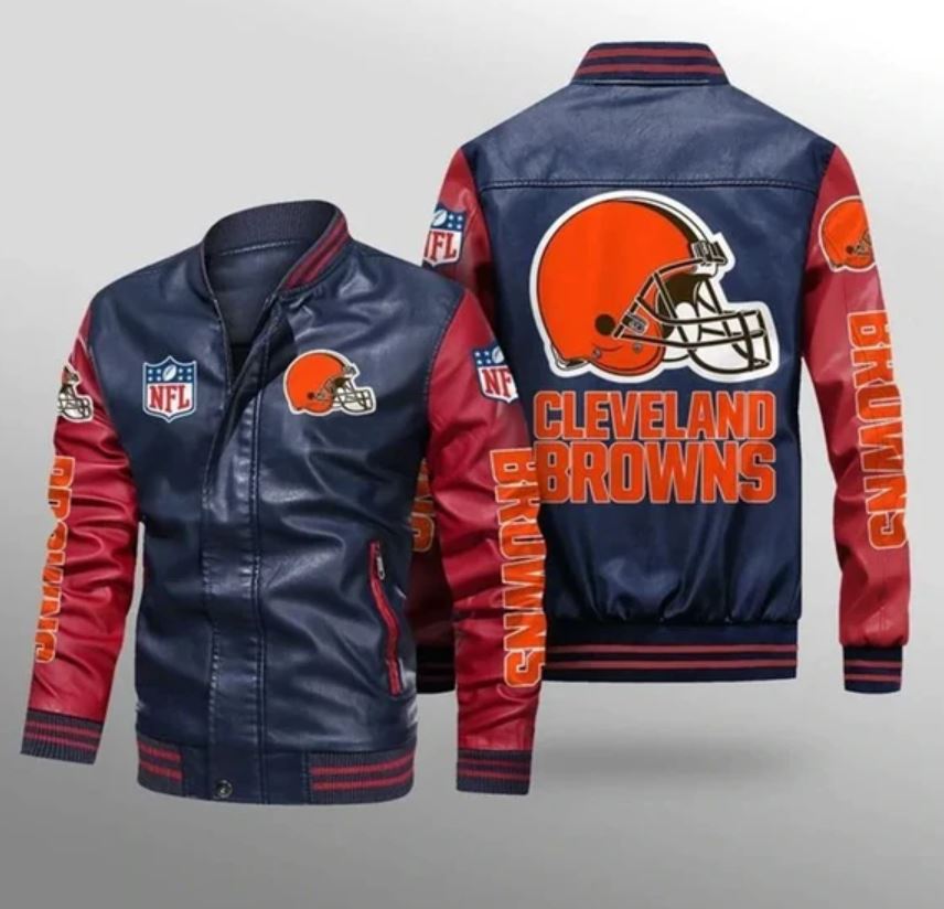 Cleveland Browns Leather Jacket Gift for fans -Jack sport shop