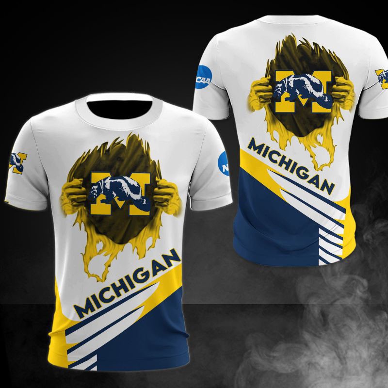 Michigan Wolverines All Over Print 3D Gift Shirt