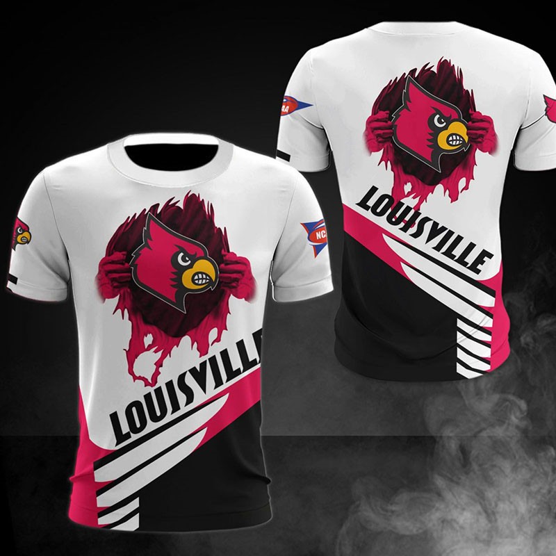 Louisville Cardinals All Over Print 3D Gift Shirt
