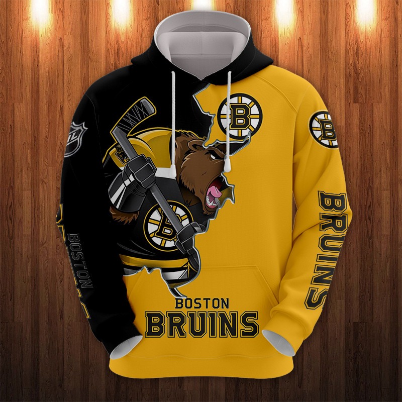Boston Bruins Hoodies 3D cartoon graphic Sweatshirt for fan -Jack sport ...