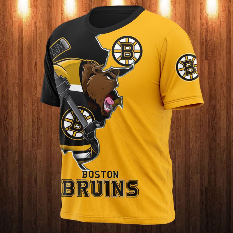 Boston Bruins All Over Print 3D Shirt Cartoon Design Gift Shirt
