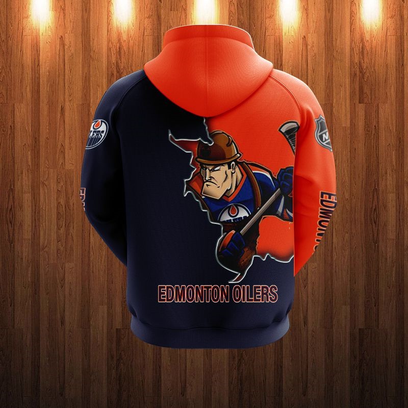 Edmonton Oilers Hoodies 3D cartoon graphic Sweatshirt for fan -Jack ...