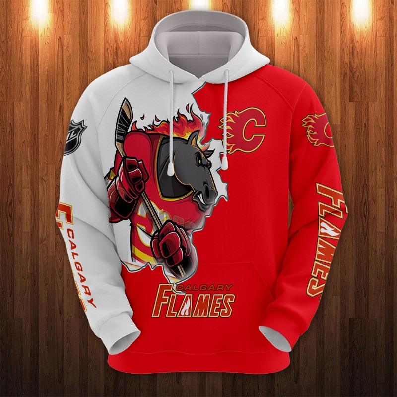 Calgary Flames Hoodies 3D cartoon graphic Sweatshirt for fan -Jack ...