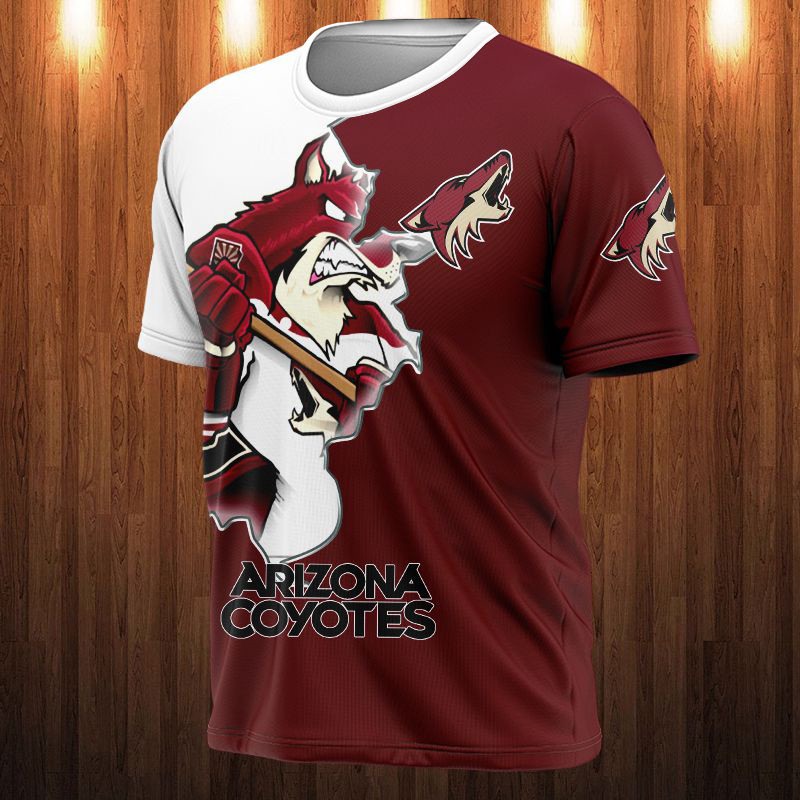 Arizona Coyotes All Over Print 3D Shirt Cartoon Design Gift Shirt