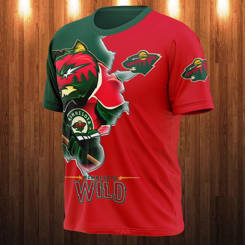 Minnesota Wild Tee Shirts 3D Unbelievable Artwork Gift - Personalized  Gifts: Family, Sports, Occasions, Trending