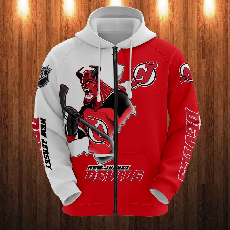 New Jersey Devils Hoodies 3D cartoon graphic Sweatshirt for fan -Jack ...
