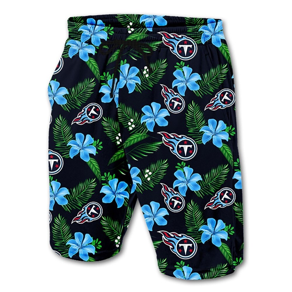 HOT Tennessee Titans flowers Beach Shorts1