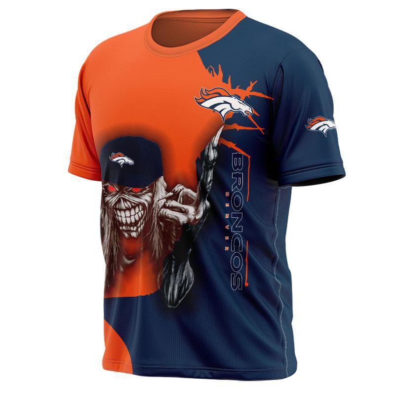 Denver Broncos T-shirt Iron Maiden gift for Halloween -Jack sport shop
