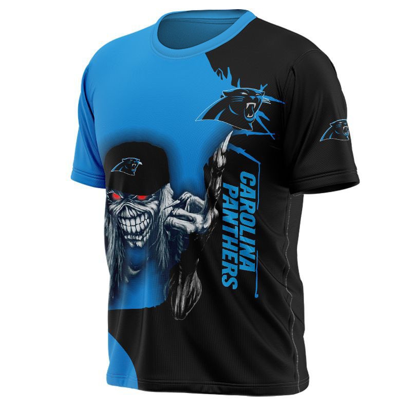 Carolina Panthers T-shirt Iron Maiden gift for Halloween