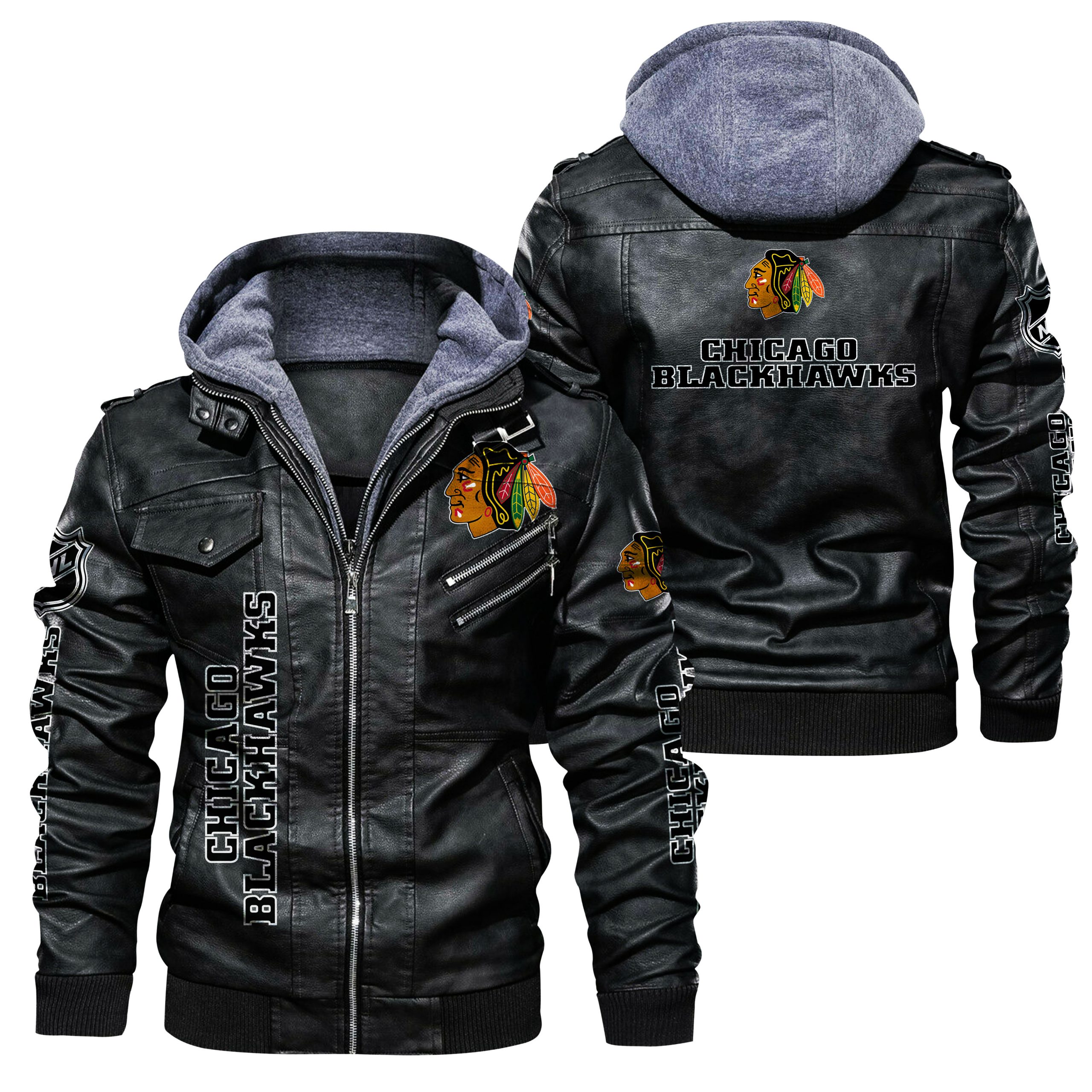 Chicago Blackhawks Leather Jacket gift for fans -Jack sport shop