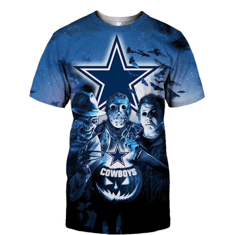 Dallas CowboysAll Over Print 3D Shirt Halloween Horror Night Desgin Gift Shirt