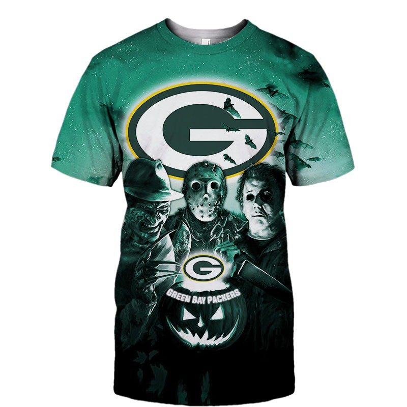 Green Bay PackersAll Over Print 3D Shirt Halloween Horror Night Desgin Gift Shirt