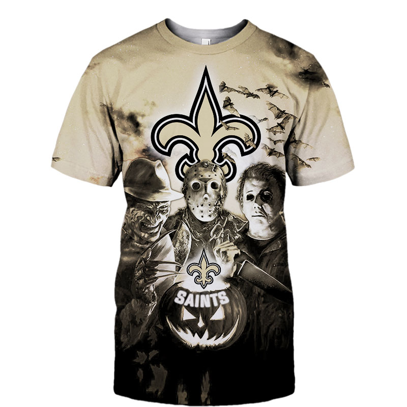 New Orleans SaintsAll Over Print 3D Shirt Halloween Horror Night Desgin Gift Shirt