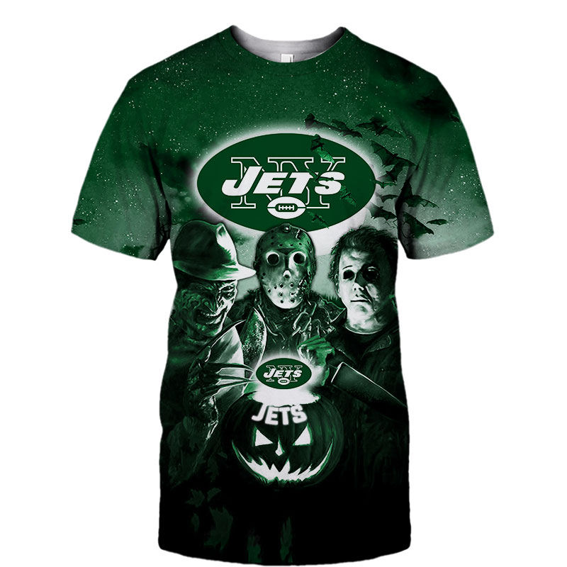 New York JetsAll Over Print 3D Shirt Halloween Horror Night Desgin Gift Shirt