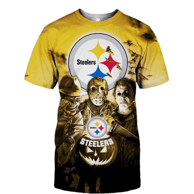 Pittsburgh SteelersAll Over Print 3D Shirt Halloween Horror Night Desgin Gift Shirt