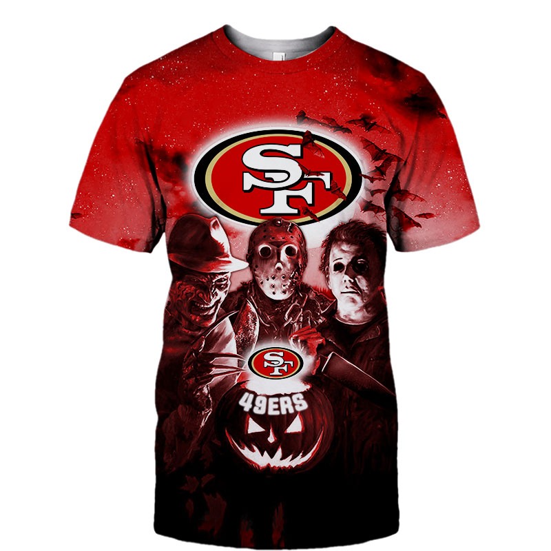 San Francisco 49ersAll Over Print 3D Shirt Halloween Horror Night Desgin Gift Shirt