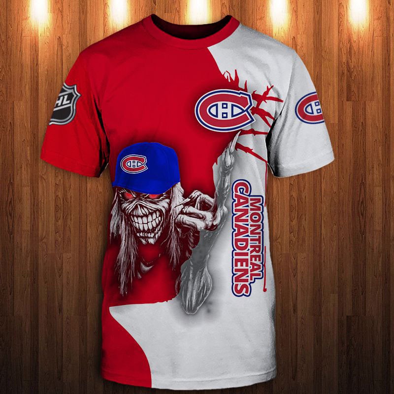 Montreal Canadiens T-shirt  3D Ultra Death gift for Halloween
