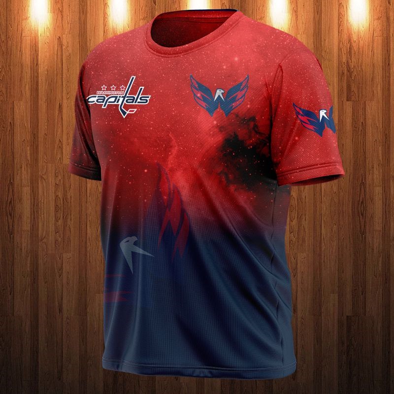 Washington Capitals Galaxy Night Design All Over Print 3D Shirt Gift For Fan
