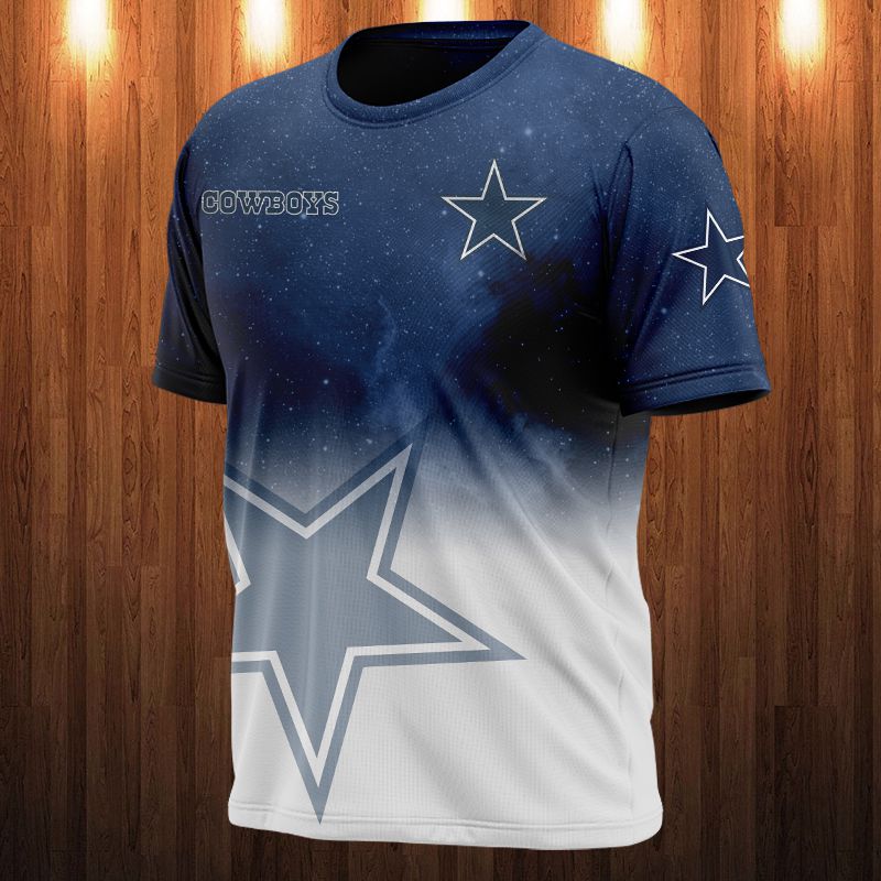 Dallas Cowboys Galaxy Night Design All Over Print 3D Shirt Gift For Fan