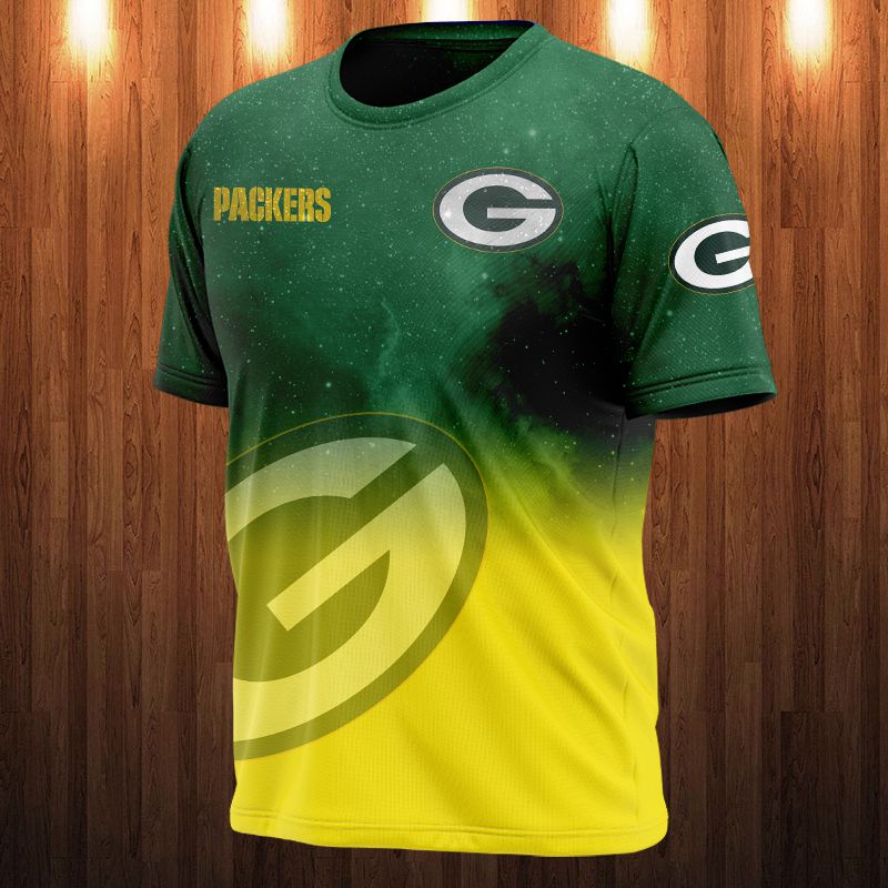 Green Bay Packers Galaxy Night Design All Over Print 3D Shirt Gift For Fan