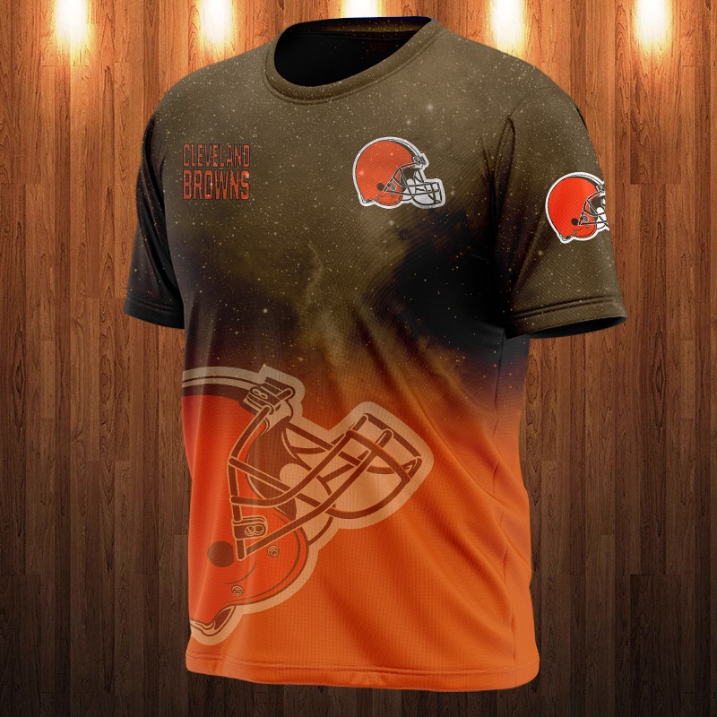 Cleveland Browns Galaxy Night Design All Over Print 3D Shirt Gift For Fan