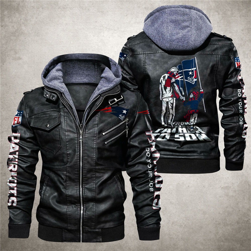 New England Patriots Leather Jacket “From father to son” -Jack sport shop