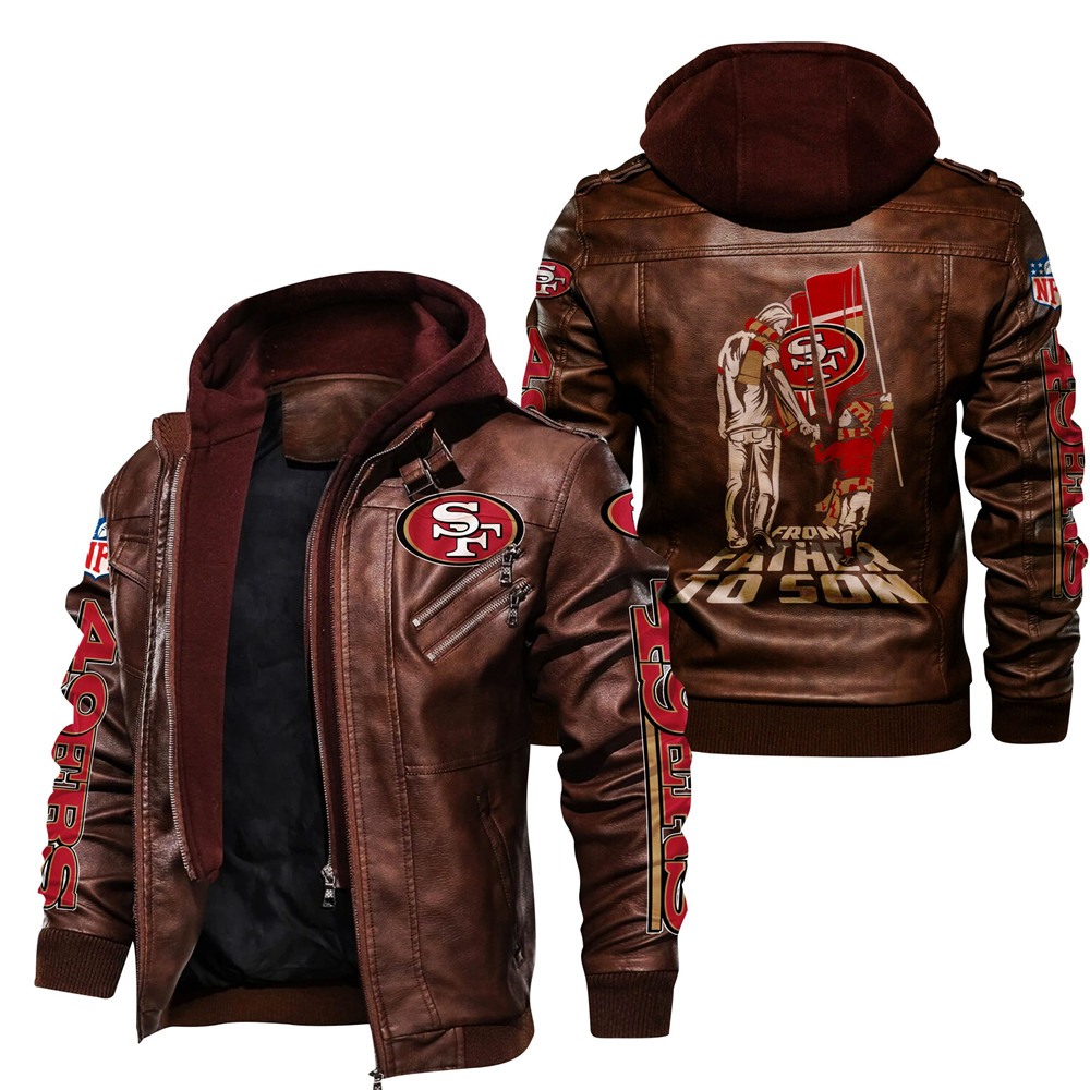 San Francisco 49ers Leather Jacket “From father to son” -Jack sport shop