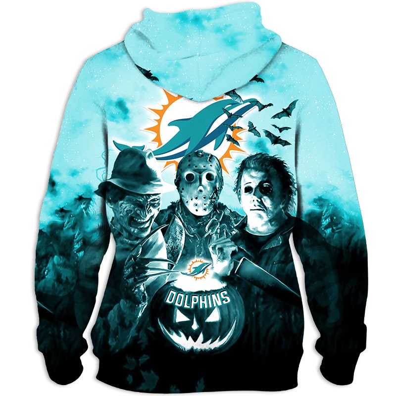 Miami Dolphins Hoodie 3D Halloween Horror night gift for fans -Jack ...