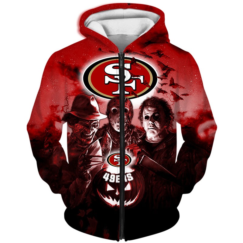 San Francisco 49ers Hoodie 3D Halloween Horror night gift for fans ...