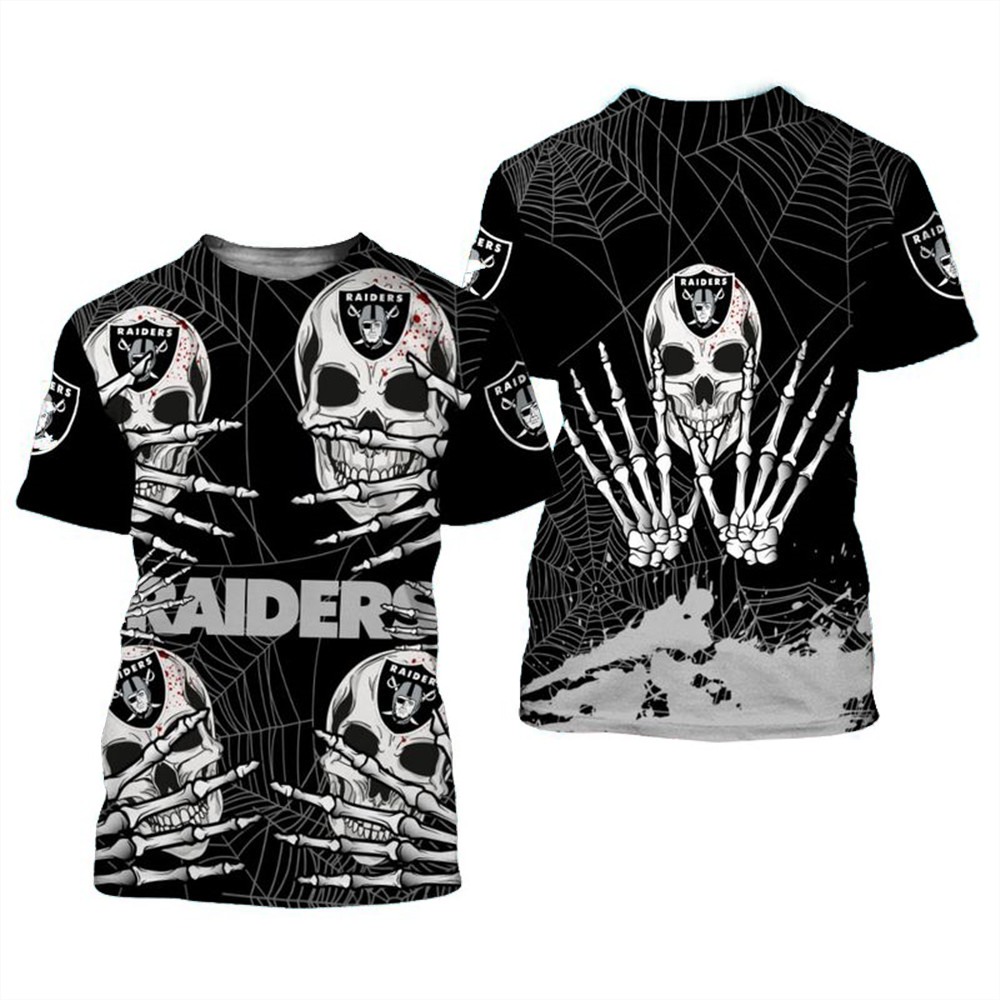 Las Vegas Raiders T-shirt skull for Halloween graphic