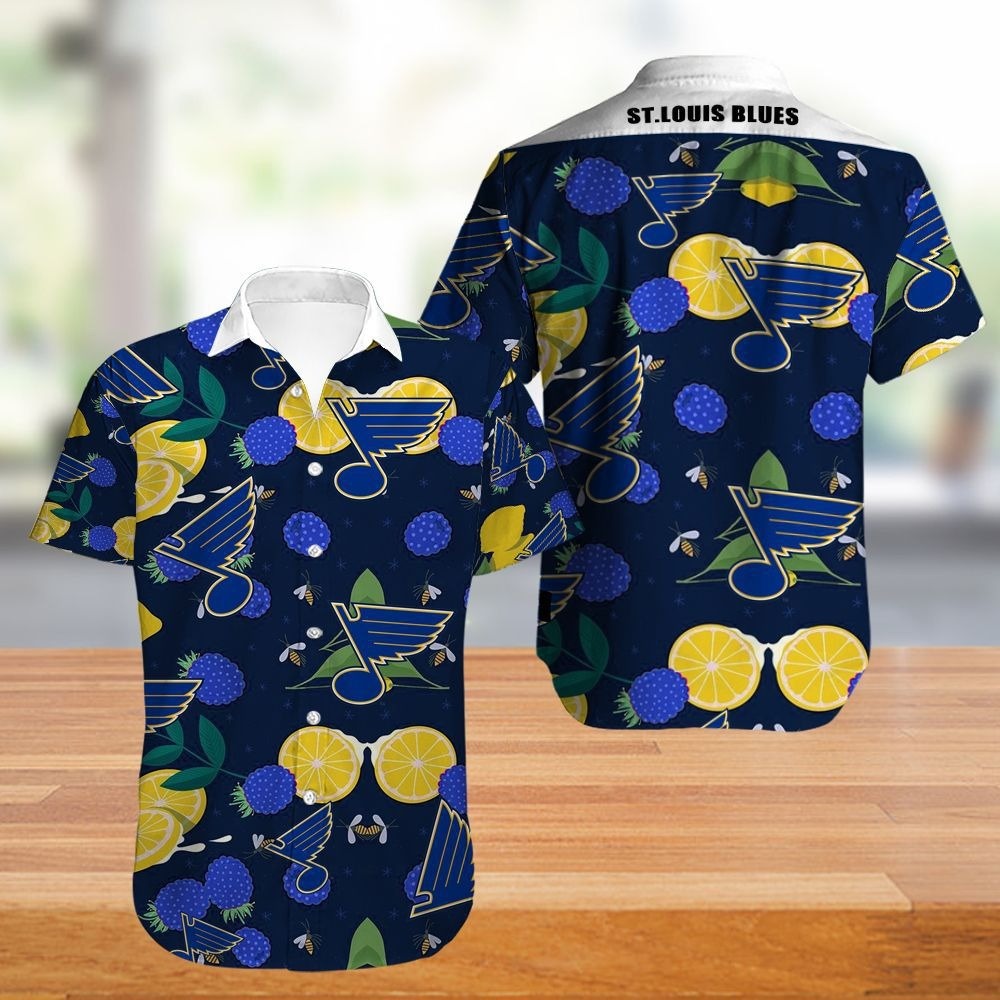St. Louis Blues Hawaiian Shirt Tropical Flowers summer for fans -Jack ...