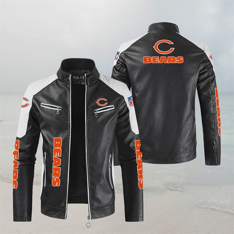 Chicago Bears Leather Jacket sport gift for fans Jack sport shop