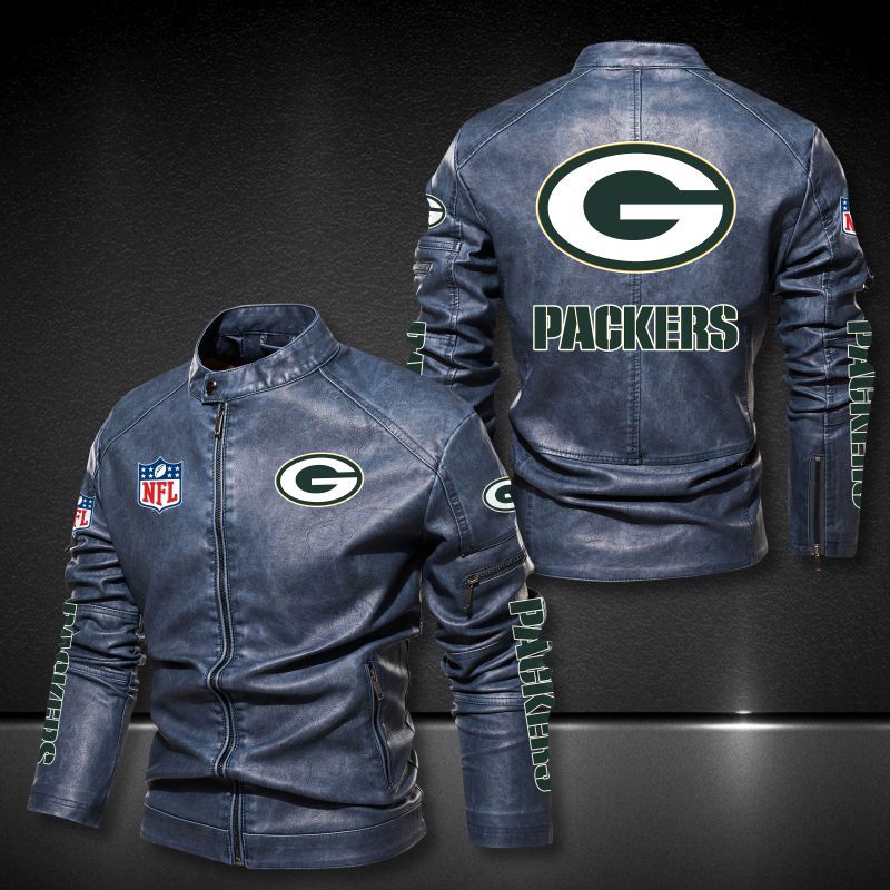 Green Bay Packers Leather Jacket for motorcycle fans -Jack sport shop
