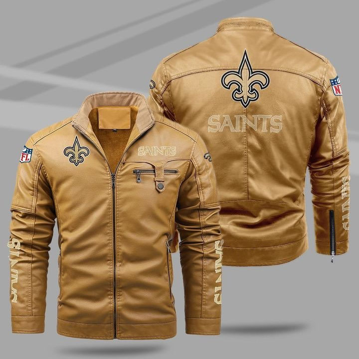 New Orleans Saints Leather Jacket new style 2022 -Jack sport shop