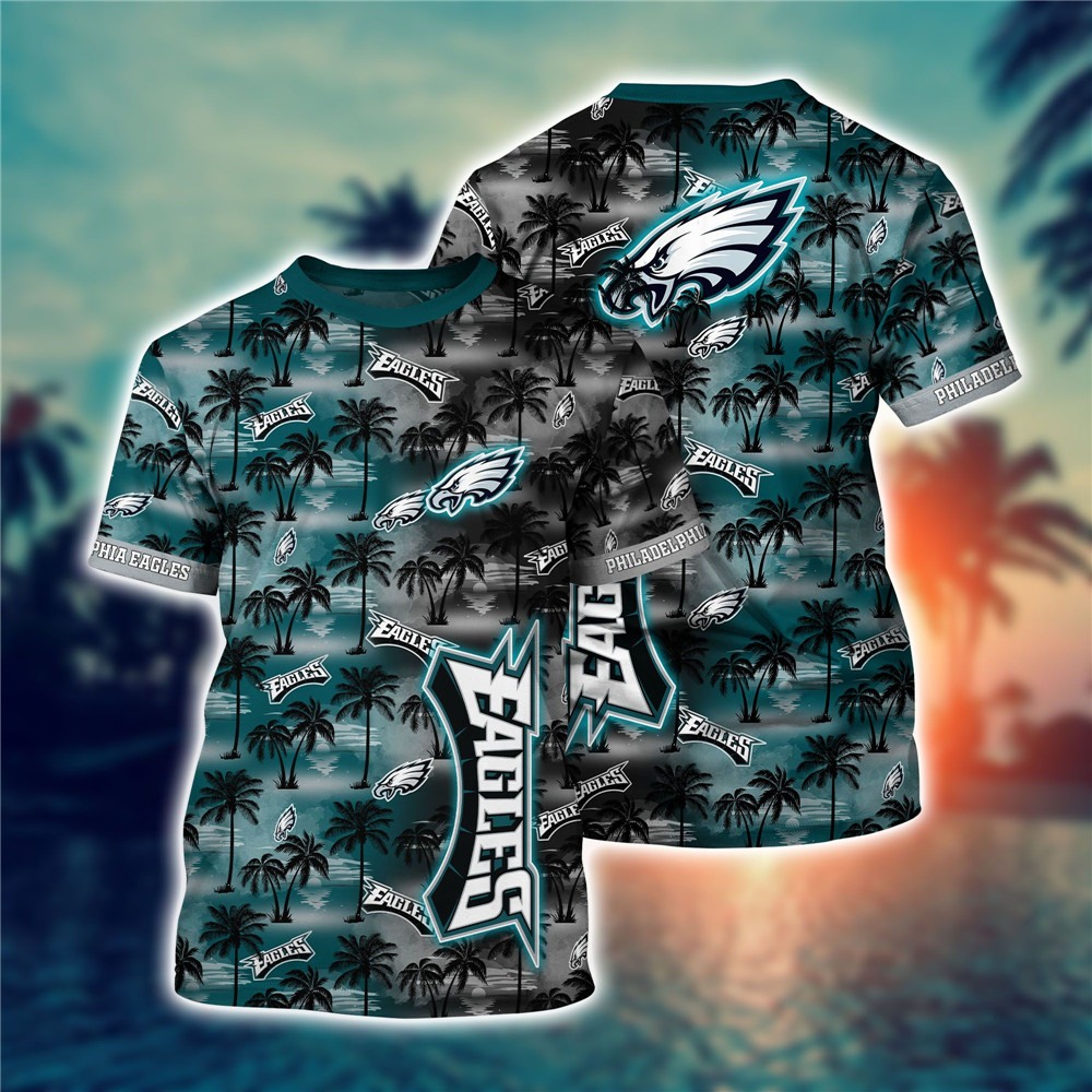Philadelphia Eagles All Over Print 3D Shirt Coconut  Tree Hawaii Pattern Gift
