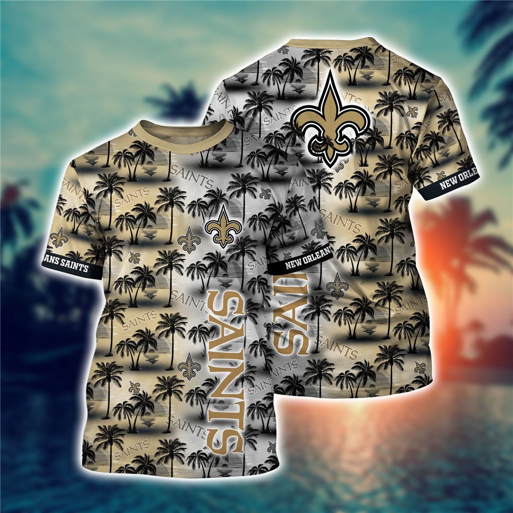 New Orleans Saints All Over Print 3D Shirt Coconut  Tree Hawaii Pattern Gift