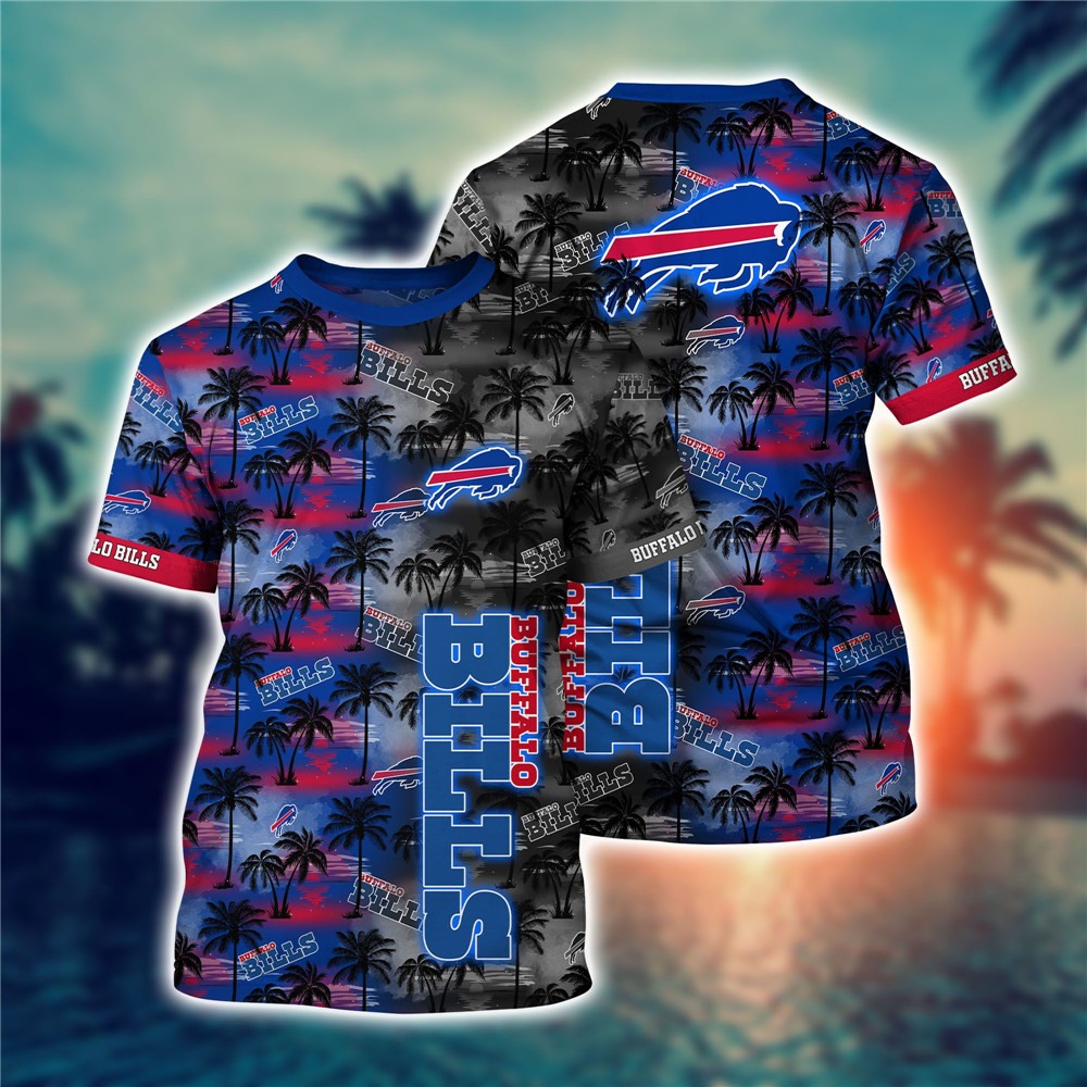 Buffalo Bills All Over Print 3D Shirt Coconut  Tree Hawaii Pattern Gift
