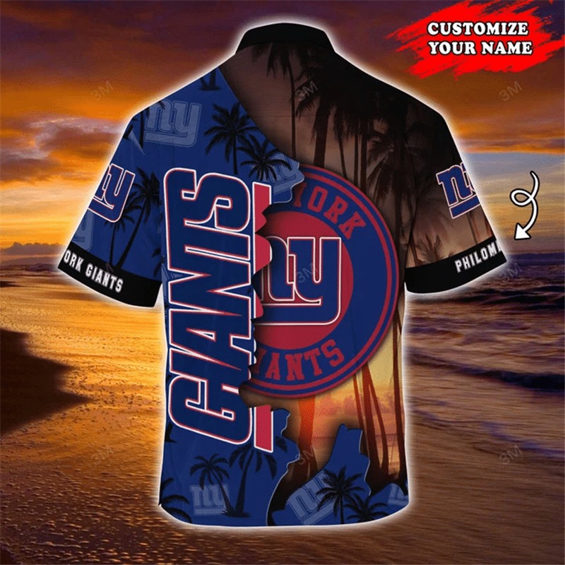 New York Giants Hawaiian Shirt tropical island personalized -Jack sport ...