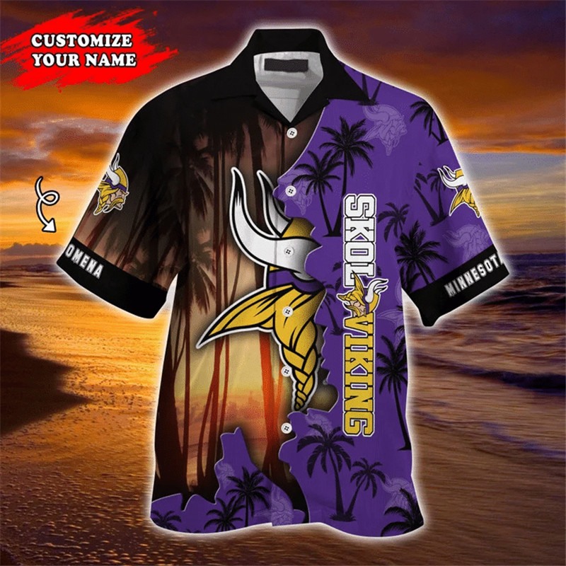Minnesota Vikings Hawaiian Shirt tropical island personalized -Jack ...
